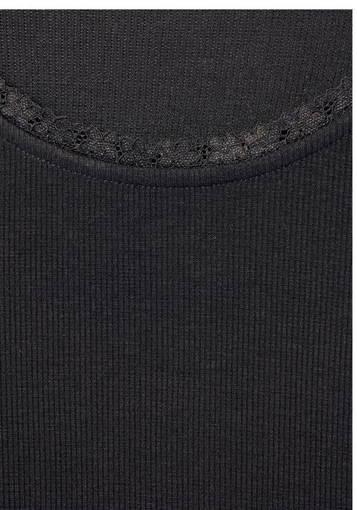 Rückansicht von Lascana Langarmshirt Langarmshirt Damen schwarz