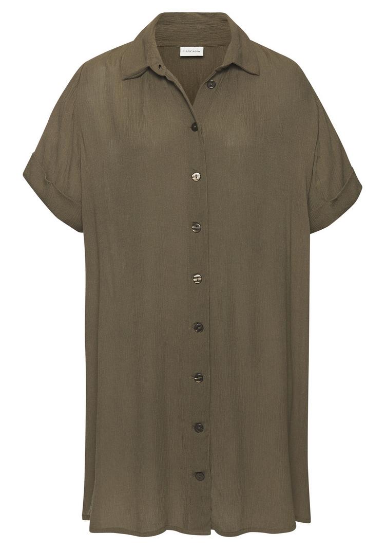 Lascana Lascana Longbluse Langarmbluse Damen - khaki - 0 | SportScheck