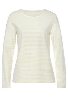 Lascana Langarmshirt Langarmshirt Damen creme
