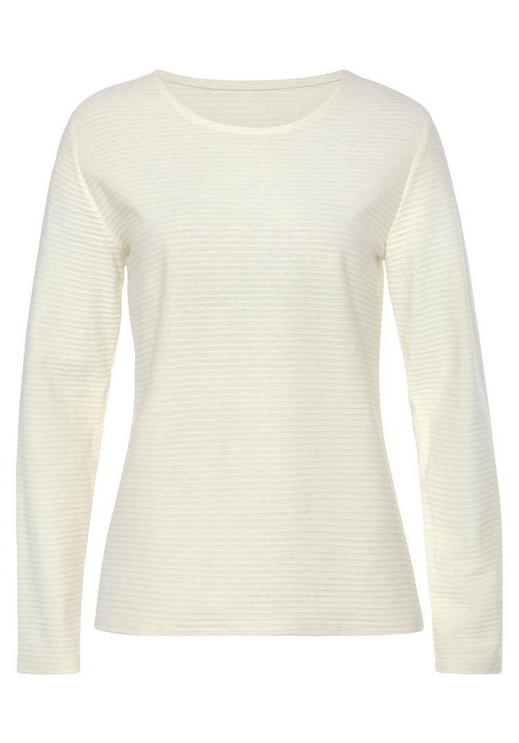 Lascana Lascana Langarmshirt Langarmshirt Damen - creme - 0 | SportScheck