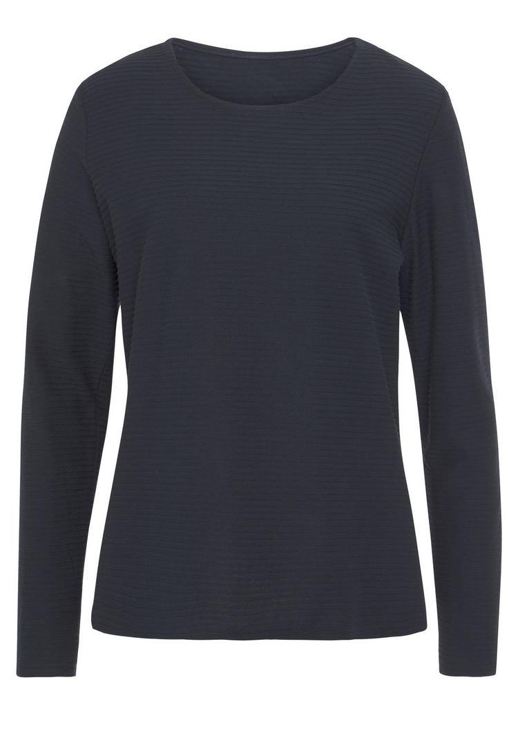 Lascana Lascana Langarmshirt Langarmshirt Damen - beere - blau - 3 | SportScheck