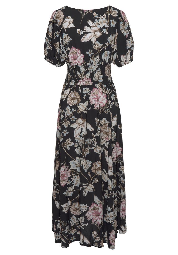 Lascana Lascana Maxikleid Maxikleid Damen - schwarz bedruckt - 0 | SportScheck