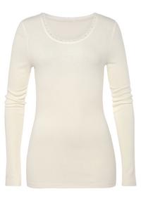 Lascana Langarmshirt Langarmshirt Damen - creme