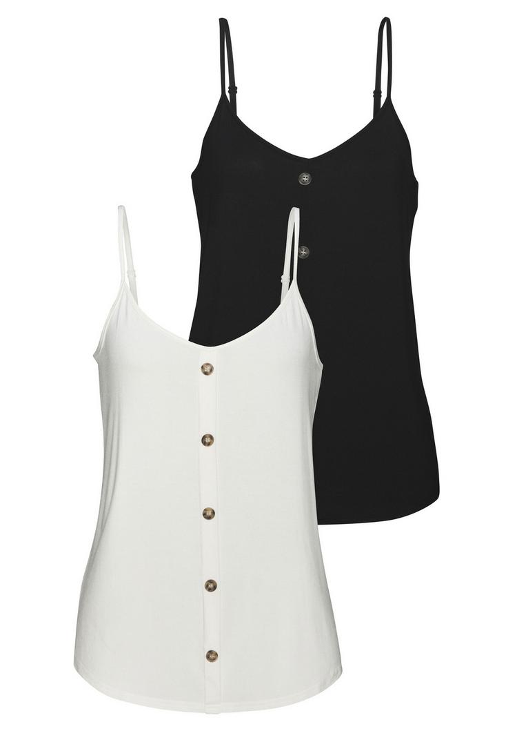 Lascana Lascana Spaghettitop Spaghettitop Damen - creme - schwarz - 0 | SportScheck