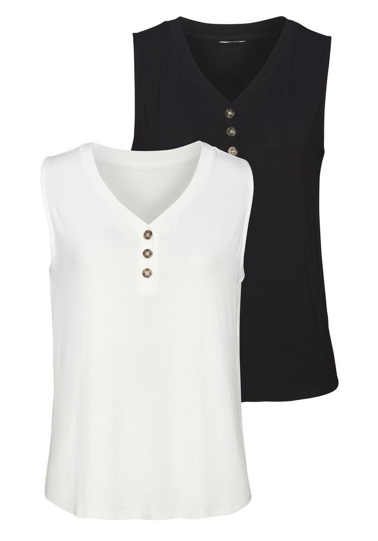 Lascana Lascana Shirttop Funktionsshirt Damen - creme - schwarz - 0 | SportScheck