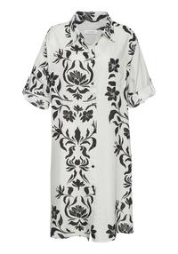 Lascana Longbluse Langarmbluse Damen - beige - schwarz