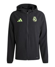 adidas Real Madrid Vis Tech Travel Jacke Trainingsjacke Herren schwarzgelb