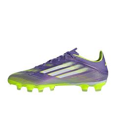 Rückansicht von adidas F50 Pro MG Radiant Blaze Fußballschuhe lilaweiss