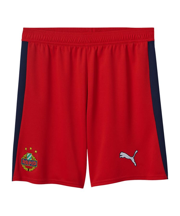PUMA PUMA SK Rapid Wien Short Ausw&auml;rts 2025/2026 Fu&szlig;ballshorts Kinder - rot - 0 | SportScheck