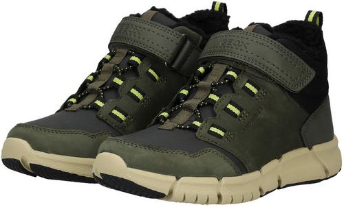 Rückansicht von Geox Stiefelette Stiefel Kinder Schwarz/Grün