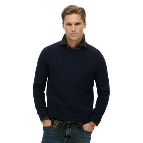 Rückansicht von Superdry Strickpullover Strickpullover Herren Dunkelblau