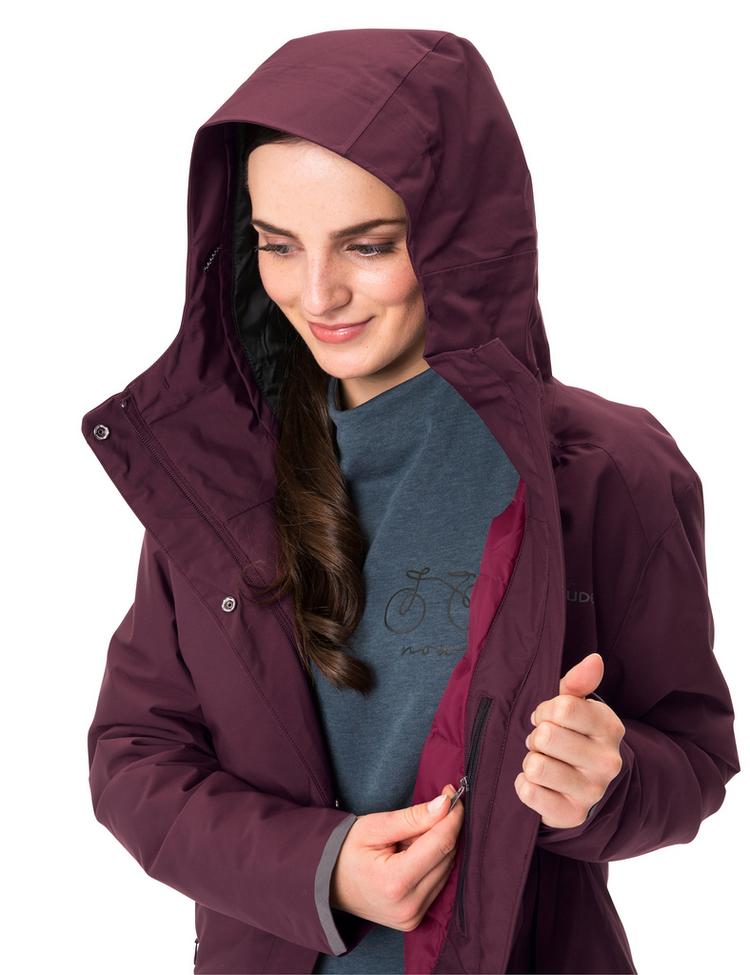 VAUDE VAUDE Women's Cyclist Warm Rain Jacket Outdoorjacke Damen - cassis - 0 | SportScheck
