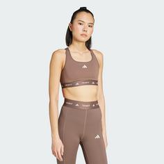 Rückansicht von adidas TECHFIT Sport-BH Sport-BH Damen Earth Strata