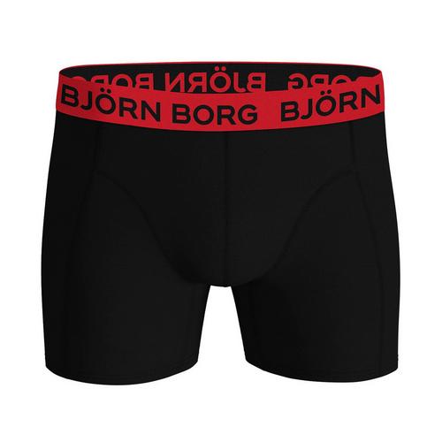 Rückansicht von Björn Borg Boxershort Hipster Herren Schwarz/Rot/Grün