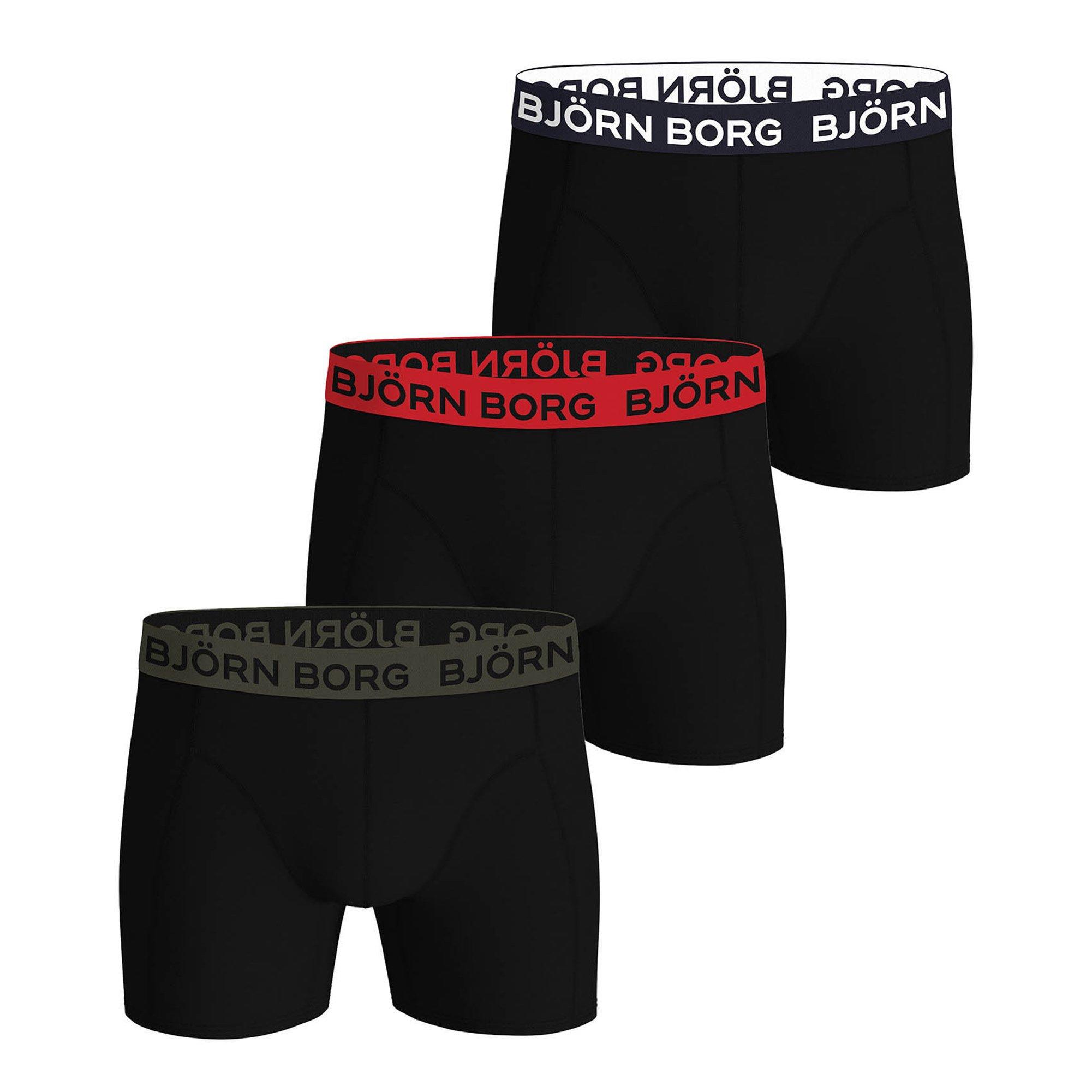 Bj&ouml;rn Borg Boxershort Unterhose Herren - Schwarz/Rot/Gr&uuml;n