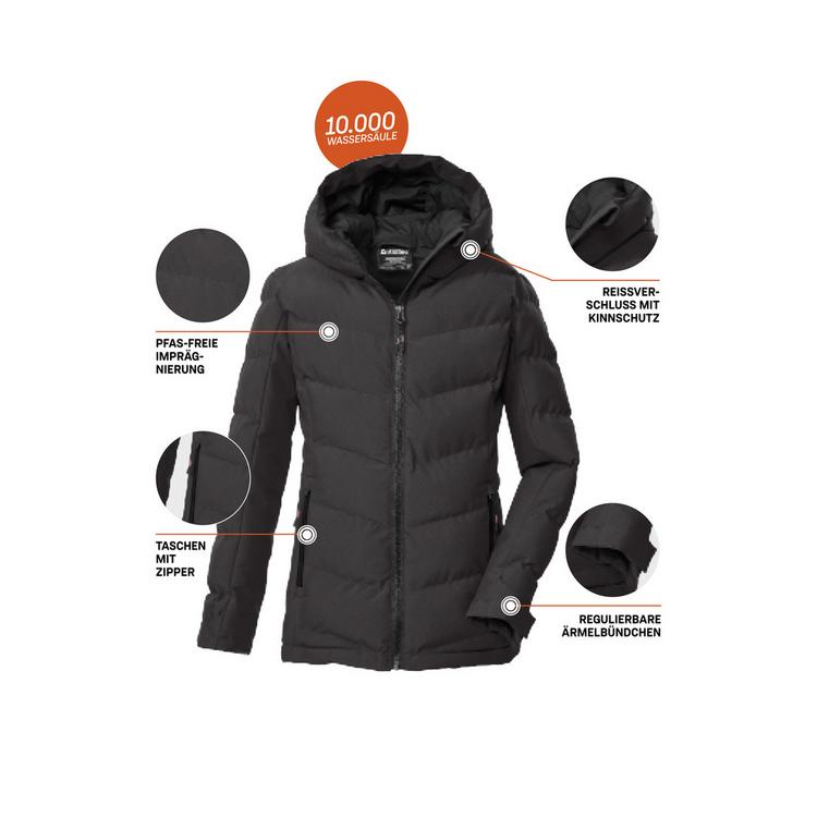 KILLTEC KILLTEC KOW 220 GRLS QLTD JCKT Softshelljacke Kinder - Steingrau071 - 3 | SportScheck