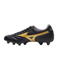 Rückansicht von Mizuno Morelia II Club FG Fußballschuhe schwarzgoldschwarz