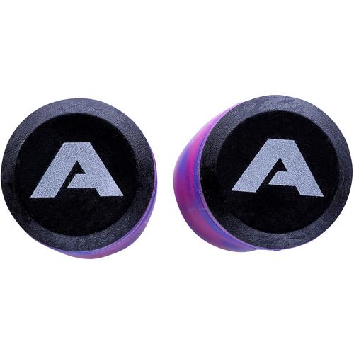 Rückansicht von Apollo Grips mit Bar Ends Scooter lila-pink