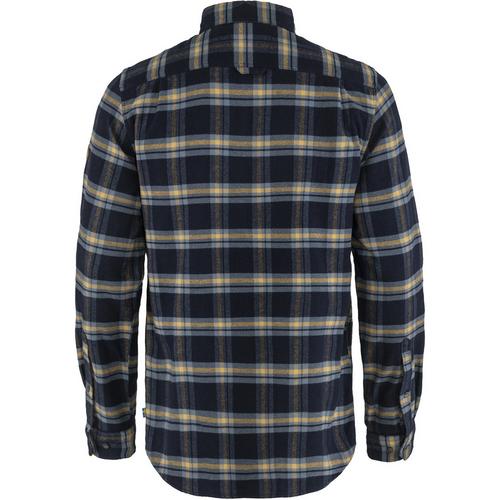 Rückansicht von FJÄLLRÄVEN Övik Heavy Flannel Langarmshirt Herren Marine