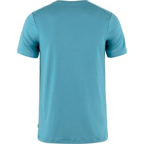 Rückansicht von FJÄLLRÄVEN Abisko Wool T-Shirt Herren Petrol