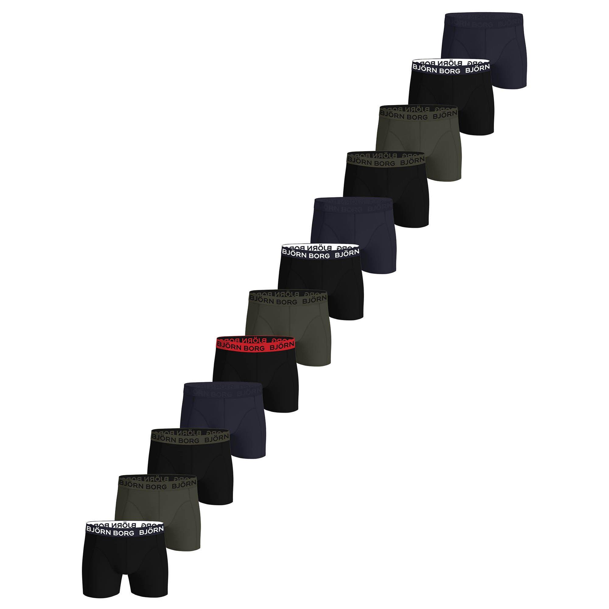 Bj&ouml;rn Borg Boxershort Unterhose Herren - Schwarz/Gr&uuml;n/Blau