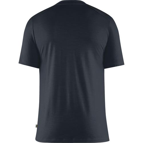 Rückansicht von FJÄLLRÄVEN Abisko Wool T-Shirt Herren Rauchblau
