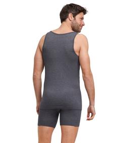 Rückansicht von Falke UW Tank Top CO/EL m Funktionstop Herren dark grey -heather (3278)