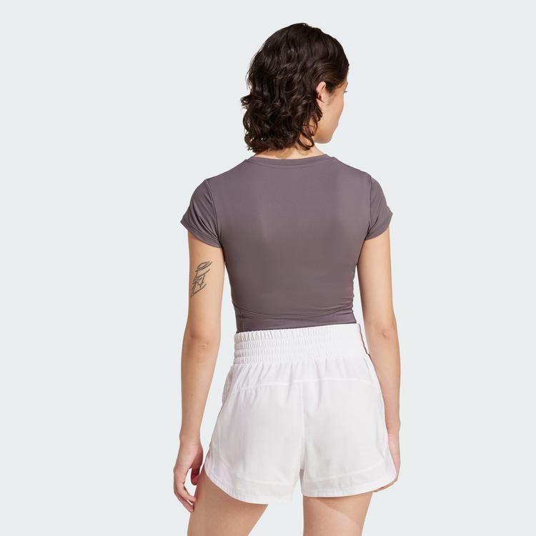 adidas adidas Hyperglam Shine Baby T-Shirt Funktionsshirt Damen - Grey Strata / Taupe Oxide - 1 | SportScheck