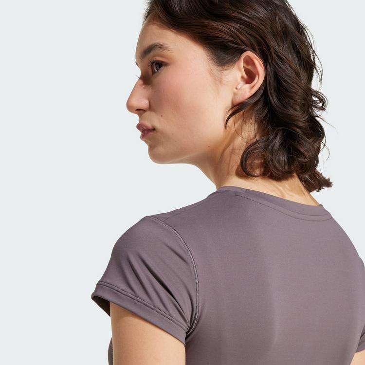 adidas adidas Hyperglam Shine Baby T-Shirt Funktionsshirt Damen - Grey Strata / Taupe Oxide - 1 | SportScheck