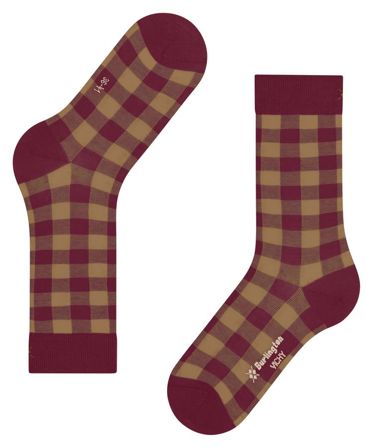 Burlington Burlington Vichy SO Socken Damen - burgundy (8230) - 2 | SportScheck