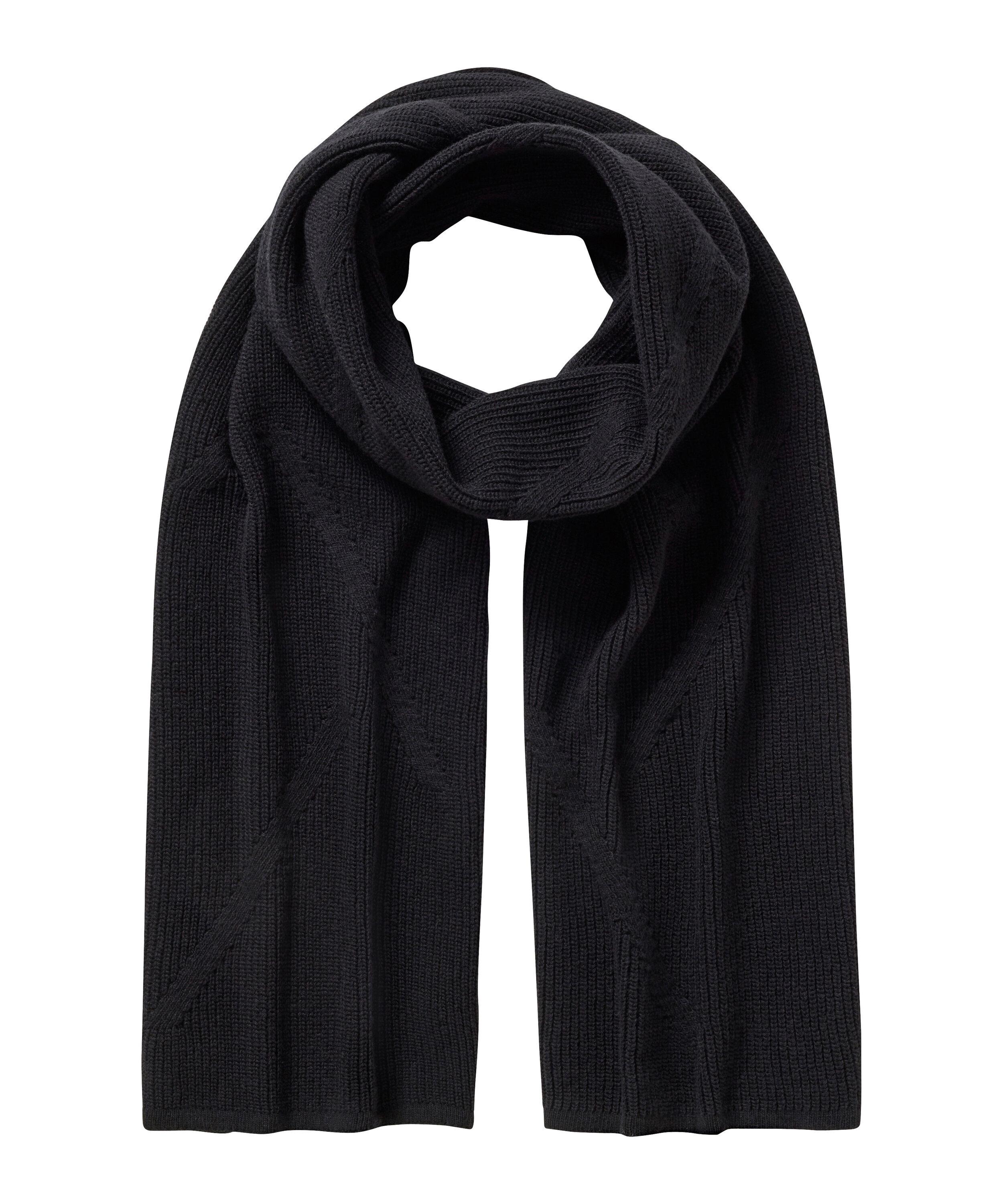 Falke SEL Structured Lambswool Scarf w Schal - black (3000)