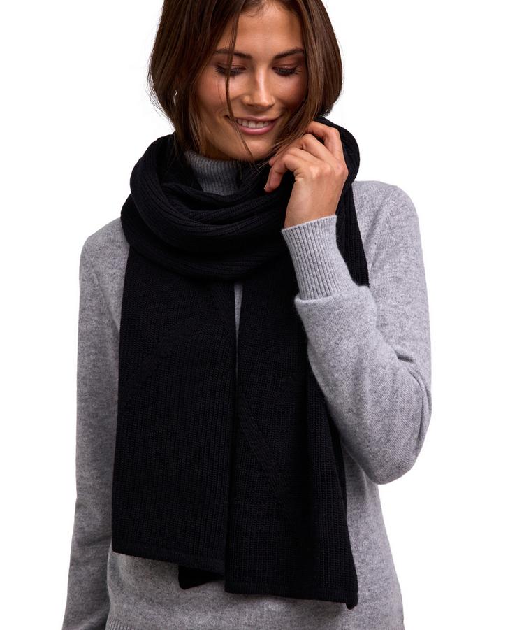 Falke Falke SEL Structured Lambswool Scarf w Schal - black (3000) - 0 | SportScheck