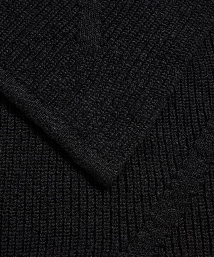 Falke Falke SEL Structured Lambswool Scarf w Schal - black (3000) - 2 | SportScheck