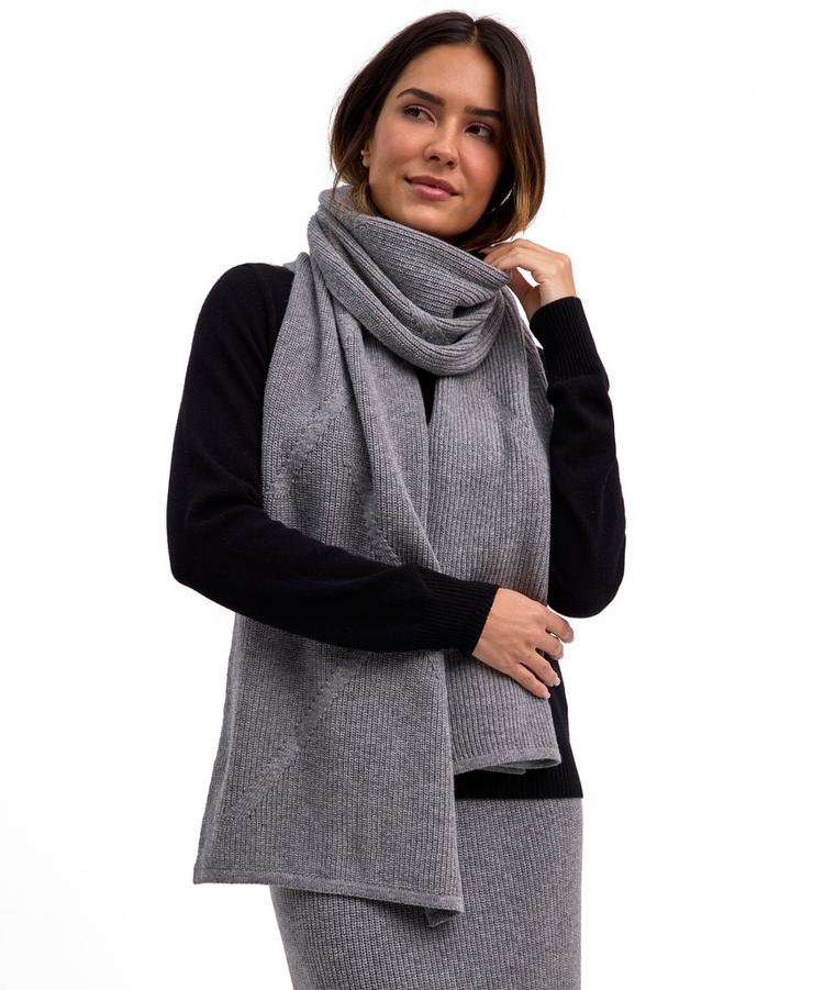 Falke Falke SEL Structured Lambswool Scarf w Schal - m.grey mel (3530) - 0 | SportScheck