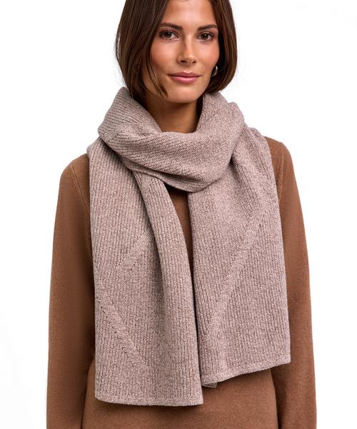 Rückansicht von Falke SEL Structured Lambswool Scarf w Schal sand (4320)