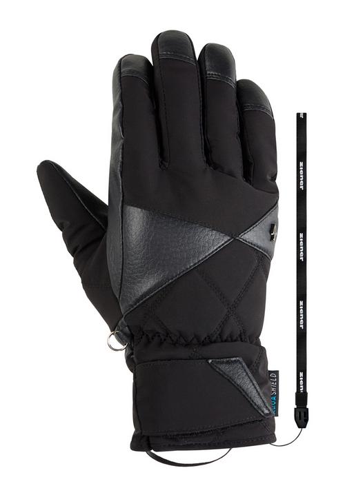 Rückansicht von Ziener KOANA-Z AS(R) PR Skihandschuhe Damen schwarz