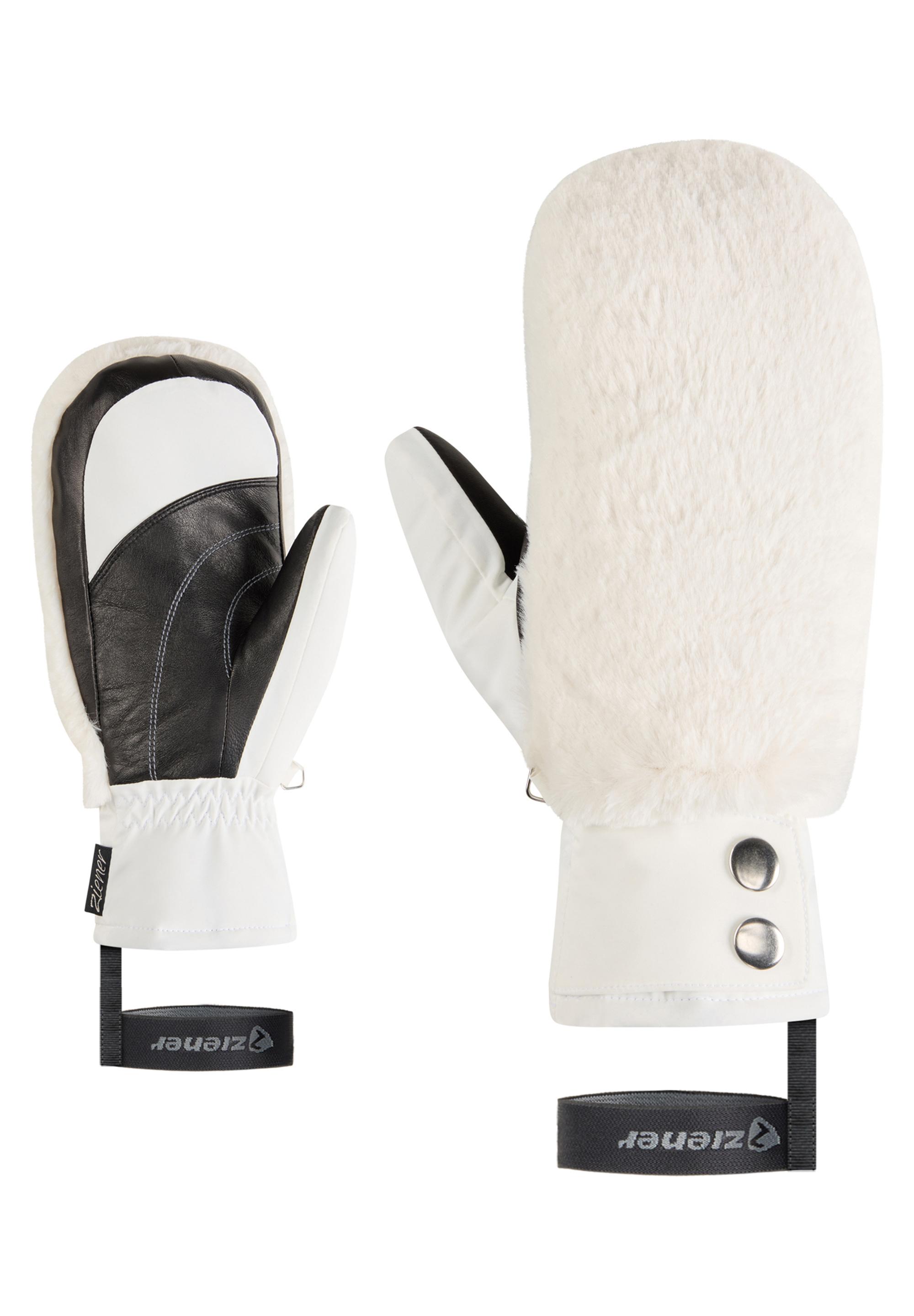 Ziener KATNISS-Z MITTEN Handschuh Damen - wei&szlig;