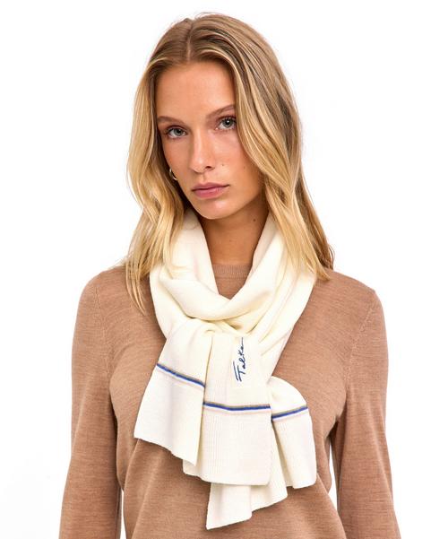 Rückansicht von Falke Merino Anniversary Scarf Schal off-white (2040)