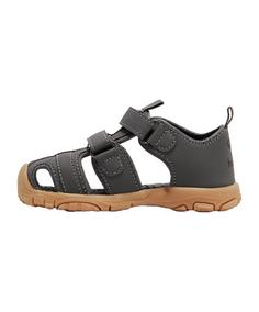Rückansicht von hummel Sandal Velcro Badelatsche Kids Badelatschen Kinder grau