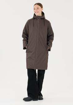 Rückansicht von Weather Report Heaten Regenjacke Damen 1283 Espresso