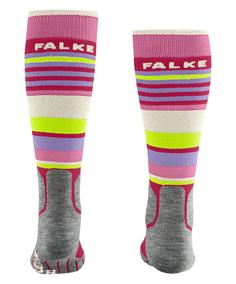 Rückansicht von Falke SK2 Intermediate Skisocken Kinder rose (8564)