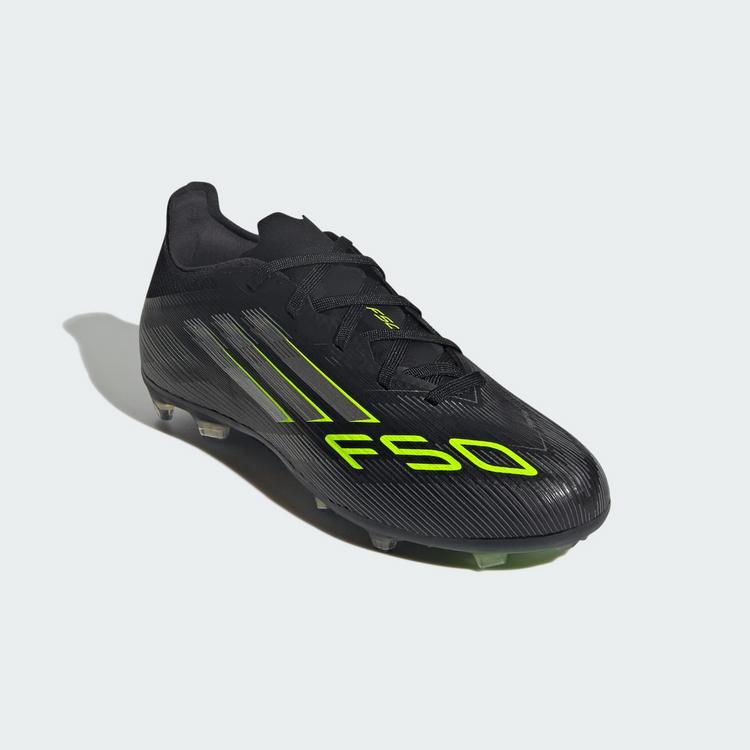 adidas adidas F50 Elite Kids FG Fu&szlig;ballschuh Fu&szlig;ballschuhe Kinder - Core Black / Iron Metallic / Lucid Lemon - 2 | SportScheck