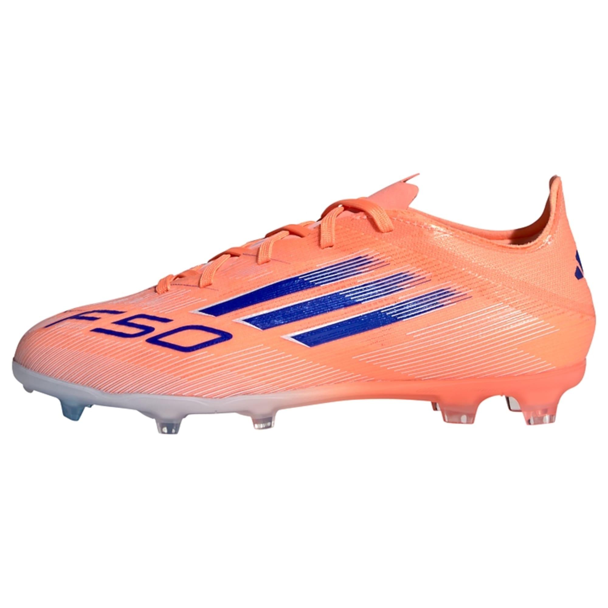 adidas F50 Elite Kids FG Fu&szlig;ballschuh Fu&szlig;ballschuhe Kinder - Beam Orange / Lucid Blue / Cloud White