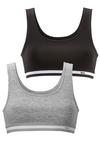 Bench Bustier BH Damen - grau - schwarz