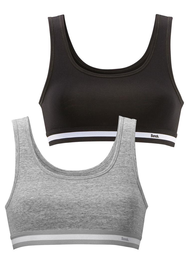 Bench Bench Bustier BH Damen - grau - schwarz - 0 | SportScheck