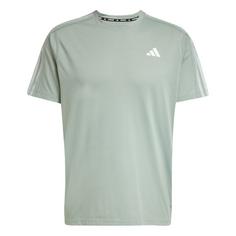 adidas Own the Run 3-Streifen T-Shirt T-Shirt Herren Silver Green