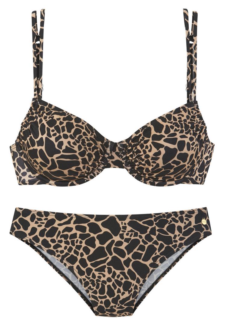 Lascana Lascana B&uuml;gel-Bikini Bikini Set Damen - schwarz-gold - 0 | SportScheck