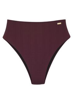Copenhagen Studios Highwaist-Bikini-Hose Bikini Hose Damen weinrot