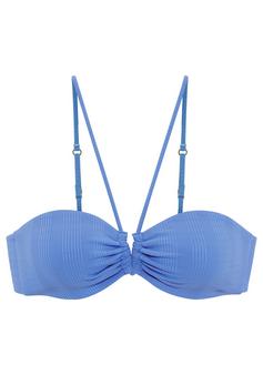 Copenhagen Studios Bandeau-Bikini-Top Bikini Oberteil Damen blau