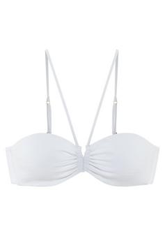Copenhagen Studios Bandeau-Bikini-Top Bikini Oberteil Damen weiß